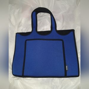 Blue KOOZIE 6 Six Pack Bottle/Can Cooler holder Case Bag